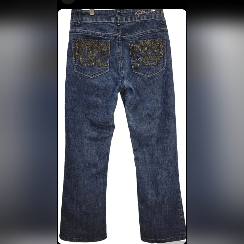 Flavour Jeans Women's Bootcut Size 28 Medium Wash Denim Blue Comfortable Stretch